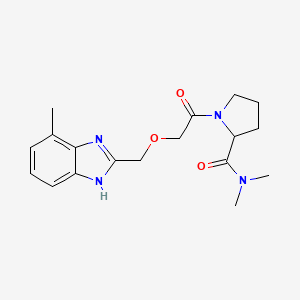 molecular formula C18H24N4O3 B5951414 N,N-dimethyl-1-{[(4-methyl-1H-benzimidazol-2-yl)methoxy]acetyl}prolinamide 