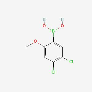 molecular formula C7H7BCl2O3 B595142 4,5-Dichloro-2-methoxyphenylboronic acid CAS No. 1256354-93-4