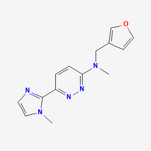 molecular formula C14H15N5O B5951466 N-(3-furylmethyl)-N-methyl-6-(1-methyl-1H-imidazol-2-yl)pyridazin-3-amine 