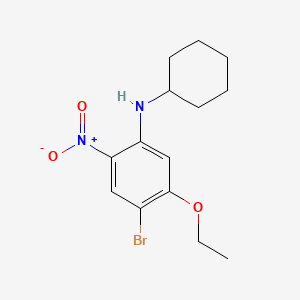 molecular formula C14H19BrN2O3 B595151 4-Bromo-N-cyclohexyl-5-ethoxy-2-nitroaniline CAS No. 1365272-39-4