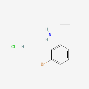 molecular formula C10H13BrClN B595152 1-(3-Bromophenyl)cyclobutanamine hydrochloride CAS No. 1228879-34-2