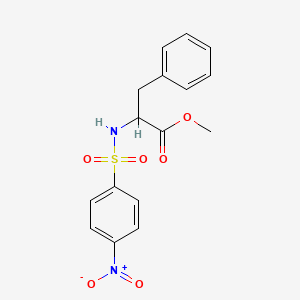 molecular formula C16H16N2O6S B5951627 methyl N-[(4-nitrophenyl)sulfonyl]phenylalaninate 