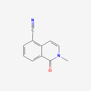 molecular formula C11H8N2O B595164 2-Methyl-1-oxo-1,2-dihydroisoquinoline-5-carbonitrile CAS No. 1374651-91-8