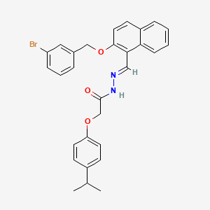 molecular formula C29H27BrN2O3 B5951661 N-[(E)-[2-[(3-bromophenyl)methoxy]naphthalen-1-yl]methylideneamino]-2-(4-propan-2-ylphenoxy)acetamide 