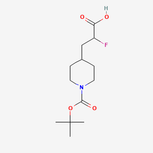 3-{1-[(Tert-butoxy)carbonyl]piperidin-4-yl}-2-fluoropropanoic acid