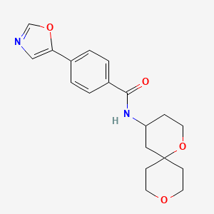 molecular formula C19H22N2O4 B5951734 N-1,9-dioxaspiro[5.5]undec-4-yl-4-(1,3-oxazol-5-yl)benzamide 