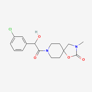 molecular formula C16H19ClN2O4 B5951768 8-[(3-chlorophenyl)(hydroxy)acetyl]-3-methyl-1-oxa-3,8-diazaspiro[4.5]decan-2-one 