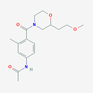 molecular formula C17H24N2O4 B5951778 N-(4-{[2-(2-methoxyethyl)morpholin-4-yl]carbonyl}-3-methylphenyl)acetamide 