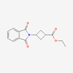 molecular formula C15H15NO4 B595178 trans-Ethyl 3-(1,3-dioxoisoindolin-2-yl)cyclobutanecarboxylate CAS No. 1356089-94-5