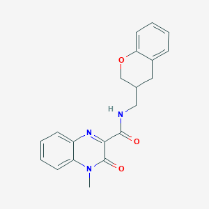 molecular formula C20H19N3O3 B5951950 N-(3,4-dihydro-2H-chromen-3-ylmethyl)-4-methyl-3-oxo-3,4-dihydroquinoxaline-2-carboxamide 