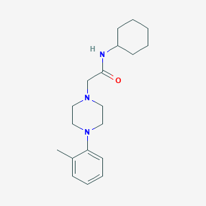 molecular formula C19H29N3O B5951984 N-cyclohexyl-2-[4-(2-methylphenyl)piperazin-1-yl]acetamide 