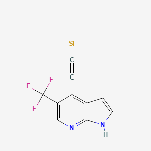 5-(Trifluoromethyl)-4-((trimethylsilyl)ethynyl)-1H-pyrrolo[2,3-b]pyridine