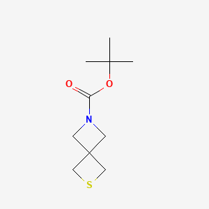 molecular formula C10H17NO2S B595209 Tert-butyl 2-thia-6-azaspiro[3.3]heptane-6-carboxylate CAS No. 1272412-70-0