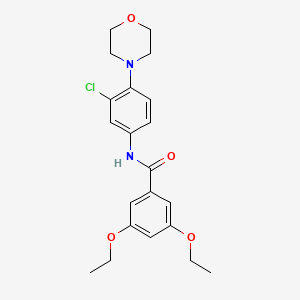 molecular formula C21H25ClN2O4 B5952095 N-[3-chloro-4-(4-morpholinyl)phenyl]-3,5-diethoxybenzamide 