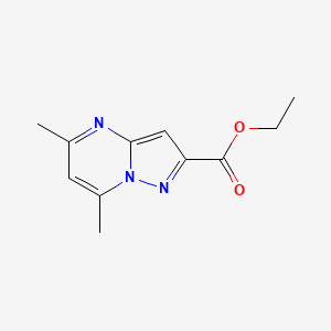 molecular formula C11H13N3O2 B595229 Ethyl 5,7-dimethylpyrazolo[1,5-a]pyrimidine-2-carboxylate CAS No. 1263285-54-6