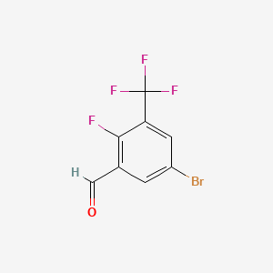 molecular formula C8H3BrF4O B595235 5-Bromo-2-fluoro-3-(trifluoromethyl)benzaldehyde CAS No. 1291487-26-7
