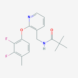 molecular formula C18H20F2N2O2 B5952359 N-{[2-(2,3-difluoro-4-methylphenoxy)pyridin-3-yl]methyl}-2,2-dimethylpropanamide 