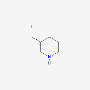 molecular formula C6H12IN B595236 3-(Iodomethyl)piperidine CAS No. 1260856-53-8