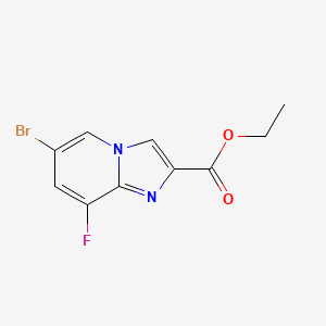 molecular formula C10H8BrFN2O2 B595239 Ethyl 6-bromo-8-fluoroimidazo[1,2-a]pyridine-2-carboxylate CAS No. 1260763-32-3