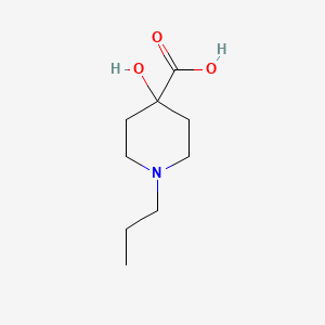 molecular formula C9H17NO3 B595240 4-Hydroxy-1-propylpiperidine-4-carboxylic acid CAS No. 1208939-10-9