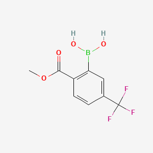 molecular formula C9H8BF3O4 B595241 2-(Methoxycarbonyl)-5-(trifluoromethyl)phenylboronic acid CAS No. 1217500-62-3