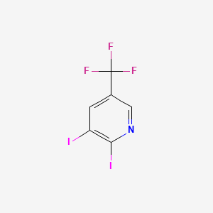 molecular formula C6H2F3I2N B595243 2,3-Diiodo-5-(trifluoromethyl)pyridine CAS No. 1227599-67-8