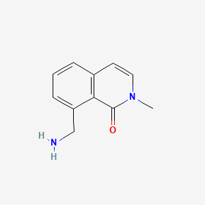 molecular formula C11H12N2O B595244 8-(aminomethyl)-2-methylisoquinolin-1(2H)-one CAS No. 1374652-33-1