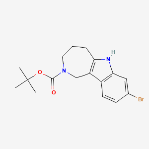 molecular formula C17H21BrN2O2 B595245 tert-butyl 8-bromo-3,4,5,6-tetrahydroazepino[4,3-b]indole-2(1H)-carboxylate CAS No. 1260494-16-3