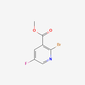molecular formula C7H5BrFNO2 B595246 Methyl 2-bromo-5-fluoropyridine-3-carboxylate CAS No. 1214336-94-3