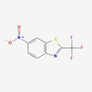 molecular formula C8H3F3N2O2S B595248 6-Nitro-2-(trifluoromethyl)benzo[d]thiazole CAS No. 1225041-15-5