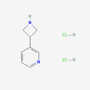 molecular formula C8H12Cl2N2 B595252 3-(Azetidin-3-yl)pyridine dihydrochloride CAS No. 1236791-61-9