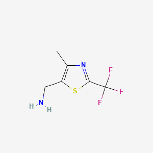 molecular formula C6H7F3N2S B595253 (4-Methyl-2-(trifluoromethyl)thiazol-5-yl)methanamine CAS No. 1233026-26-0