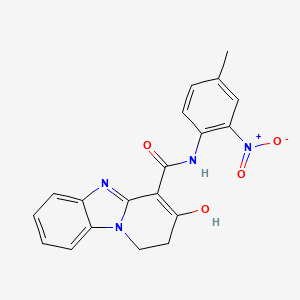 molecular formula C19H16N4O4 B5952536 N-(4-methyl-2-nitrophenyl)-3-oxo-1,2,3,5-tetrahydropyrido[1,2-a]benzimidazole-4-carboxamide 