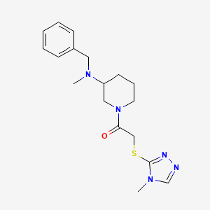molecular formula C18H25N5OS B5952585 N-benzyl-N-methyl-1-{[(4-methyl-4H-1,2,4-triazol-3-yl)thio]acetyl}-3-piperidinamine 
