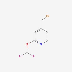 molecular formula C7H6BrF2NO B595261 4-(Bromomethyl)-2-(difluoromethoxy)pyridine CAS No. 1268517-84-5