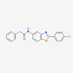molecular formula C21H15ClN2O2 B5952638 N-[2-(4-chlorophenyl)-1,3-benzoxazol-5-yl]-2-phenylacetamide 