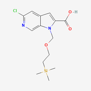 5-chloro-1-((2-(trimethylsilyl)ethoxy)methyl)-1H-pyrrolo[2,3-c]pyridine-2-carboxylic acid