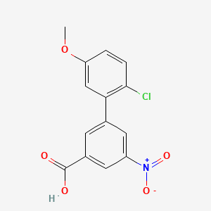 molecular formula C14H10ClNO5 B595270 3-(2-Chloro-5-methoxyphenyl)-5-nitrobenzoic acid CAS No. 1261892-79-8