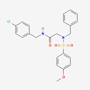 molecular formula C23H23ClN2O4S B5952710 N~2~-benzyl-N~1~-(4-chlorobenzyl)-N~2~-[(4-methoxyphenyl)sulfonyl]glycinamide 
