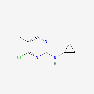 molecular formula C8H10ClN3 B595272 4-Chloro-N-cyclopropyl-5-methylpyrimidin-2-amine CAS No. 1289385-24-5