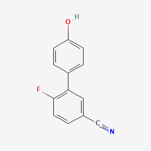 molecular formula C13H8FNO B595277 6-Fluoro-4'-hydroxy-[1,1'-biphenyl]-3-carbonitrile CAS No. 1261998-32-6