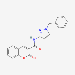 molecular formula C20H15N3O3 B5952816 N~3~-(1-BENZYL-1H-PYRAZOL-3-YL)-2-OXO-2H-CHROMENE-3-CARBOXAMIDE 