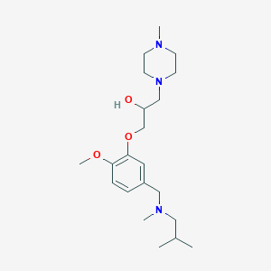 molecular formula C21H37N3O3 B5952921 1-(5-{[isobutyl(methyl)amino]methyl}-2-methoxyphenoxy)-3-(4-methyl-1-piperazinyl)-2-propanol 