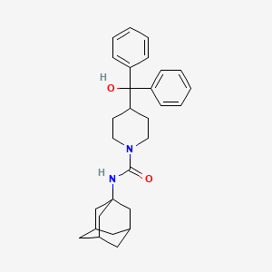 molecular formula C29H36N2O2 B5952970 N-(1-adamantyl)-4-[hydroxy(diphenyl)methyl]piperidine-1-carboxamide 