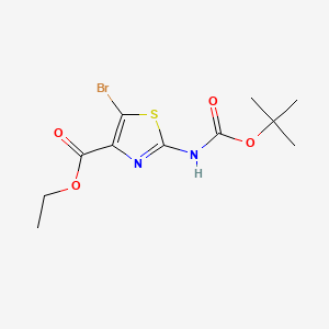 Ethyl 5-bromo-2-((tert-butoxycarbonyl)amino)thiazole-4-carboxylate