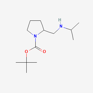 molecular formula C13H26N2O2 B595305 tert-Butyl 2-((isopropylamino)methyl)pyrrolidine-1-carboxylate CAS No. 1303967-81-8