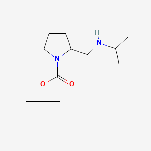 molecular formula C13H26N2O2 B595305 2-(Isopropylamino-methyl)-pyrrolidine-1-carboxylic acid tert-butyl ester CAS No. 1303967-81-8