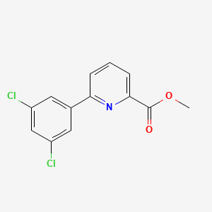 molecular formula C13H9Cl2NO2 B595307 Methyl 6-(3,5-dichlorophenyl)pyridine-2-carboxylate CAS No. 1361876-17-6