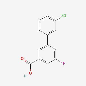 molecular formula C13H8ClFO2 B595309 3-(3-氯苯基)-5-氟苯甲酸 CAS No. 1261929-09-2