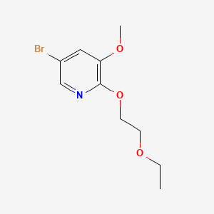B595310 5-Bromo-2-(2-ethoxyethoxy)-3-methoxypyridine CAS No. 1315545-05-1